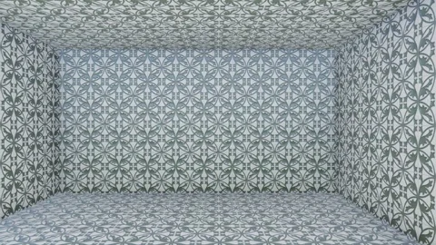 Geometric Star Pattern Room Stock Footage 320828205