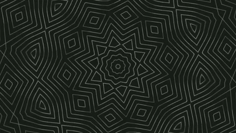 Geometric star pattern rotating on black background, graphic Stock Footage 138905774