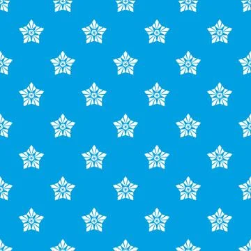 Geometric star pattern vector seamless blue Illustrazione stock