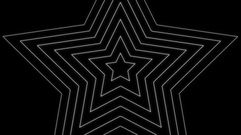 Geometric Star Radiowave Lines Background Video stock 310344141