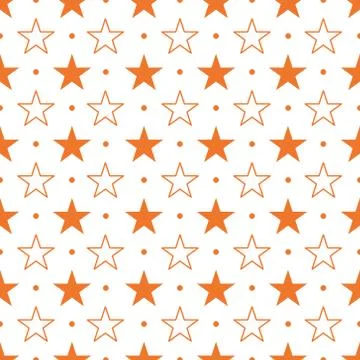 Geometric Star Seamless Pattern Vector on Isolated White Background Illustrazione stock