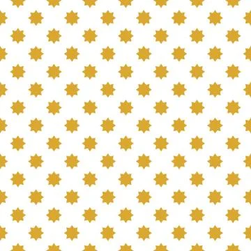 Geometric Star Seamless Pattern Vector on Isolated White Background Stock Illustration