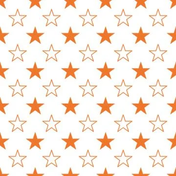Geometric Star Seamless Pattern Vector on Isolated White Background Stock Illustration