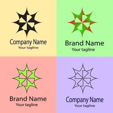 The Geometric Star: Sharp Precision and Balanced Symmetry logo イラスト素材