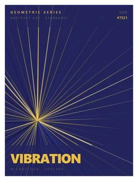Geometric starburst abstract art vector illustration with golden light vibr.. 스톡 일러스트