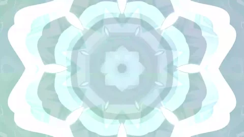 Geometric starburst pattern in cool blue and teal tones a symmetrical, layered Video stock 332182692