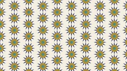 Geometric starburst pattern with yellow rays and blue centers on light back.. Stock Illustration