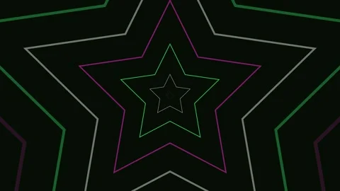 Geometric Stars Pattern Animated Seamlessly in Dark Background with Copy Sp.. Stock Footage 340948887