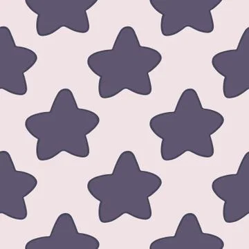 Geometric stars seamless pattern in doodle style. Chaotic elements. 스톡 일러스트