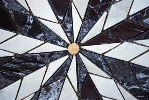 Geometric stone pattern, floor tiles Stock Photos