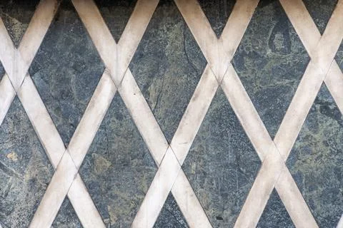 Geometric stone pattern of rhombuses as a decorative texture for floors or .. Foto stock