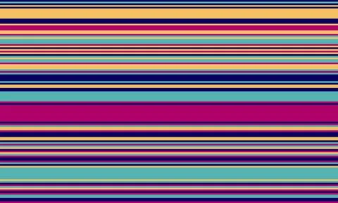Geometric stripes seamless vector pattern with horizontal lines in varied c.. Stock Illustration
