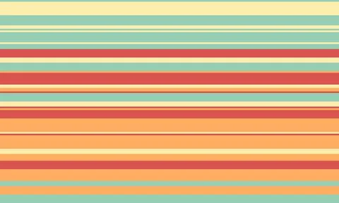 Geometric stripes seamless vector pattern with horizontal lines in varied c.. Stock Illustration