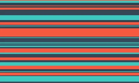 Geometric stripes seamless vector pattern with horizontal lines in varied c.. 스톡 일러스트