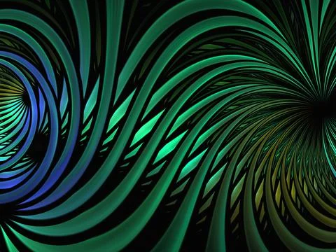 Geometric stripes, waves. Abstract glowing crossing lines pattern イラスト素材
