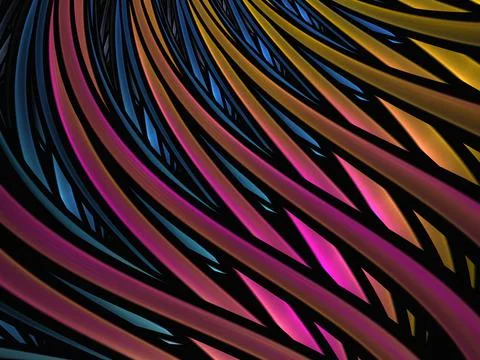 Geometric stripes, waves. Abstract glowing crossing lines pattern Illustrazione stock