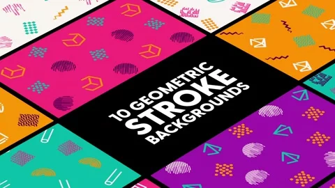 Geometric Stroke Backgrounds Stockmateriaal After Effects