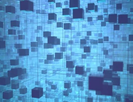 Geometric Structure Abstract Background Binary Blocks Stock Illustration