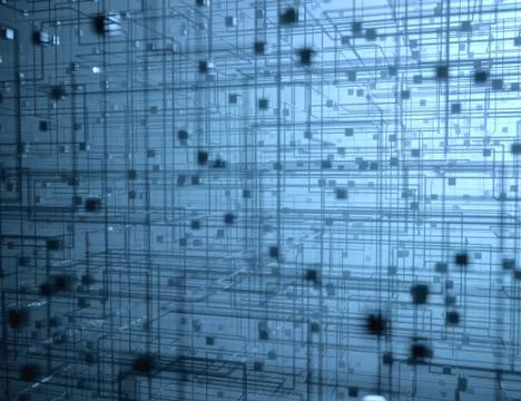 Geometric Structure Abstract Background Binary Blocks Stock Illustration