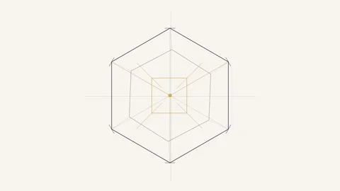 Geometric Structure Animation Line Structure Balanced Shape Geometry Stock Footage 333356228