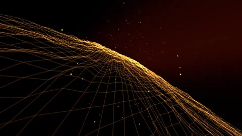 Geometric structure grid travels through space 4k animation Stock Footage 241434072