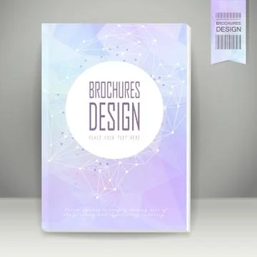 Geometric style background brochure design Stock Illustration