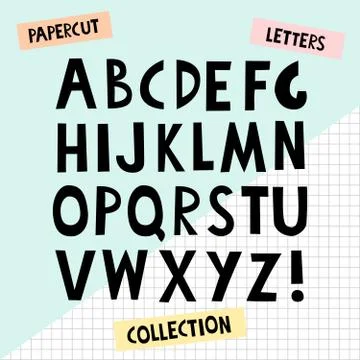 Geometric Style Font Stock Illustration