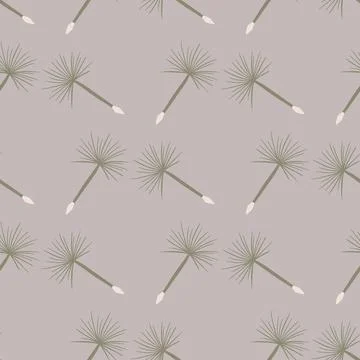 Geometric style seamless pattern with abstract dandelion flower elements orna イラスト素材