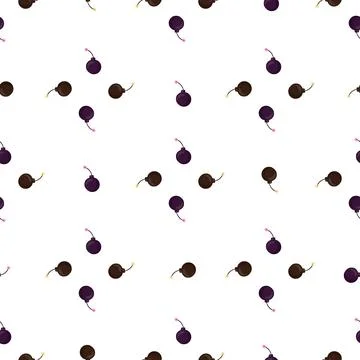 Geometric style seamless pattern with small bomb ornament. Brown print. Isola Illustrazione stock