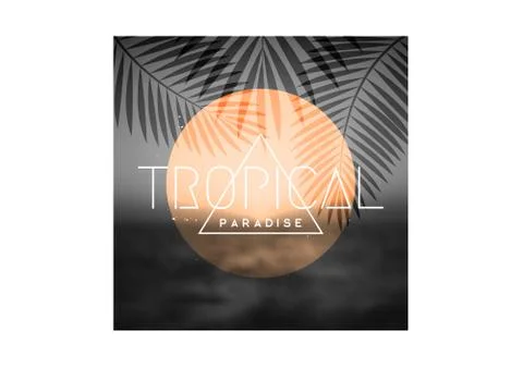 Geometric Style Summer Design Stock Illustration
