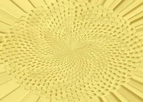 Geometric sunburst pattern in yellow Illustrazione stock