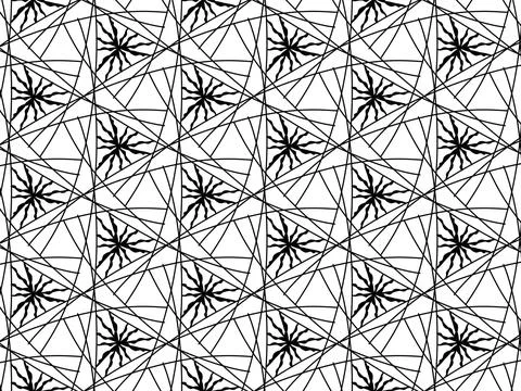 Geometric sunburst triangle monochrome pattern. Stock Illustration