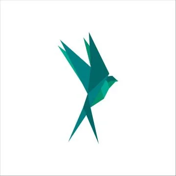 Geometric swallow vector illustration Stock Illustration