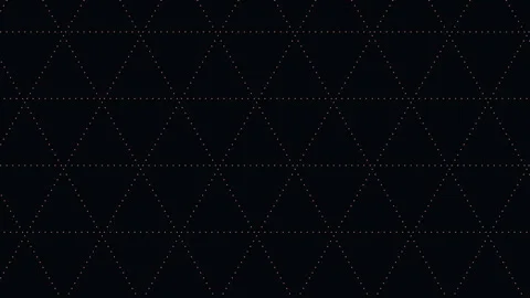 Geometric symphony intricate triangular pattern on a dark background Stock Footage 253965497