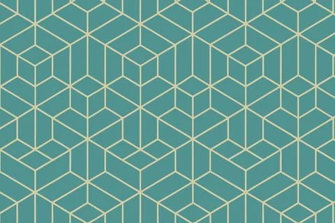 Geometric teal pattern with intersecting lines and diamonds Stock Illustration
