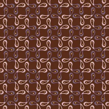 Geometric teardrop seamless pattern. Abstract hand drawn wagara style background Stock Illustration