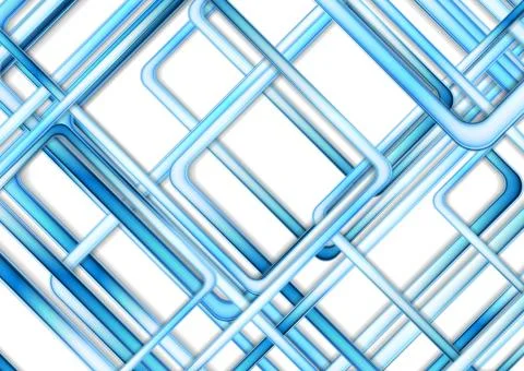 Geometric tech background with blue glossy squares Stockillustratie