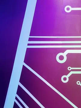 Geometric Tech Design with Circuit Pattern Close Up Stock Photos