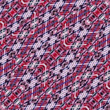 Geometric Tech Pattern 스톡 일러스트