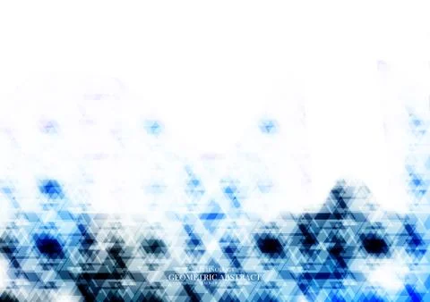 Geometric technological blue digital triangle abstract background vector Stock Illustration