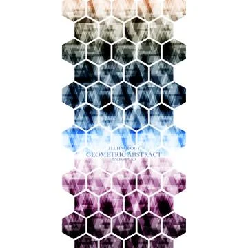 Geometric technological digital abstract modern hexagon background vector Stock Illustration
