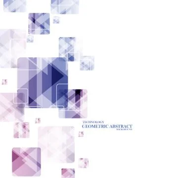 Geometric technological gem square abstract background vector Stock Illustration