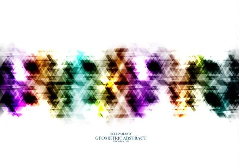 Geometric technological rainbow digital triangle abstract background vector Stock Illustration