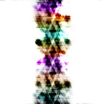 Geometric technological rainbow digital triangle abstract background vector v Stock Illustration