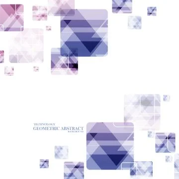 Geometric technological reflected round square abstract background vector Stock Illustration