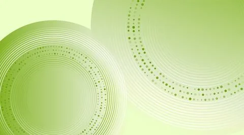 Geometric technology background with green circles and dotted lines イラスト素材