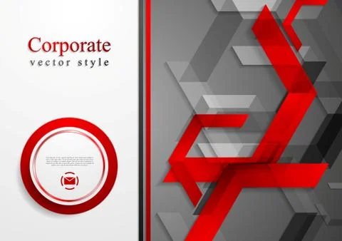 Geometric technology elements vector brochure Stock Illustration