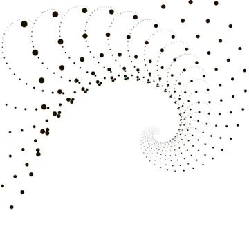 Geometric technology vector background. Abstract monochrome vortex trail. Vec イラスト素材