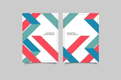 Geometric template cover collection Illustrazione stock