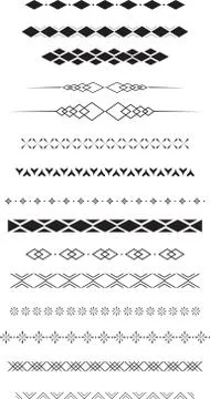 Geometric text dividers Stock Illustration